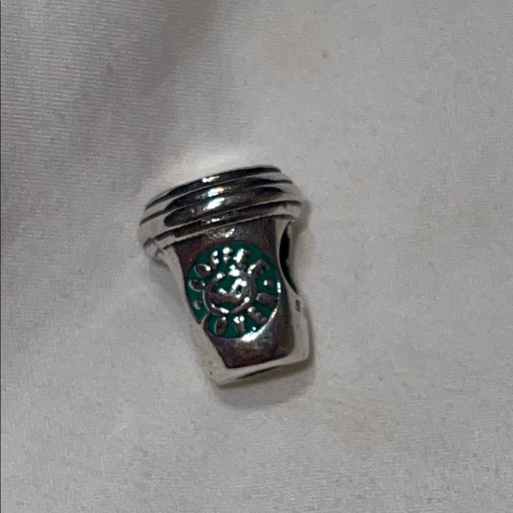 Sterling Silver 925 Coffee Lovers Coffee Cup Charm